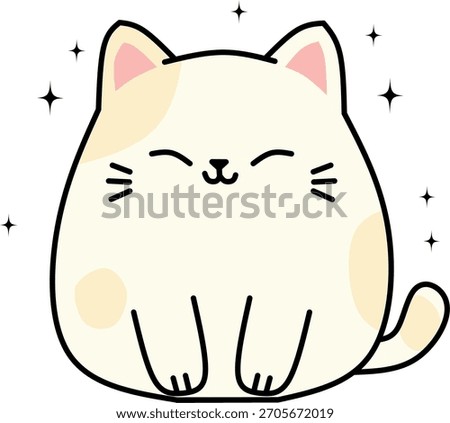 A cute minimalist cat icon set featuring various playful and relaxing poses in soft pastel colors.