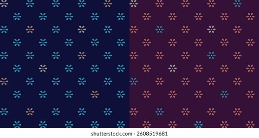 Cute minimalist ditsy seamless pattern. Multicolor abstract flower pattern for textile, wall paper, background, banner, flyers. Vector illustration.