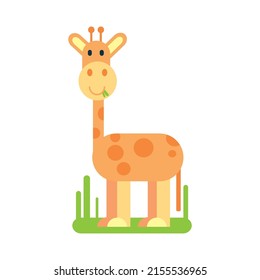 ilustración vectorial de jirafa minimalista lindo