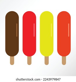 Cuto vector de helado minimalista.