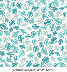 Cute Minimalist Leaves Seamless Pattern