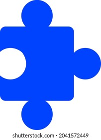 Cute Minimalist Puzzle Piece - Amazing flat vector illustration of a puzzle piece sign suitable for apps, sticker, clip art, decoration, website, animation, design asset and illustration in general