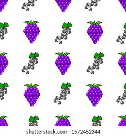 cute and minimalist two object blackberry and blackcurrant background pattern