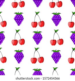 cute and minimalist two object blackberry and cherry background pattern