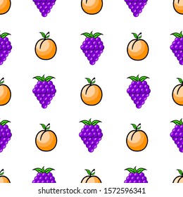 cute and minimalist two object blackberry and apricot background pattern

