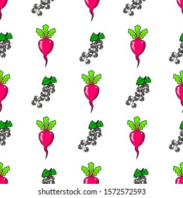 cute and minimalist two object blackcurrant and bit background pattern