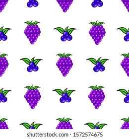 cute and minimalist two object blueberry and blackberry background pattern