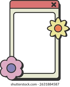 Cute Minimalist UI Computer Frames and Icons