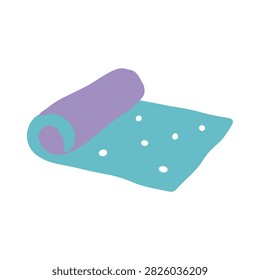 Cute Minimalist Yoga Mat Vector Illustration