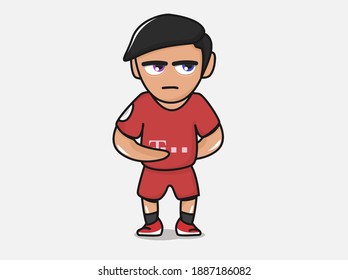 Caracteres animados minimalistas en un fondo blanco