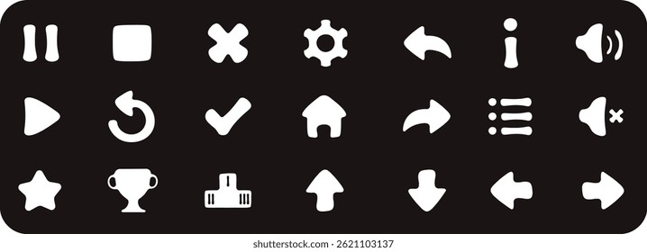Lindos Botones minimalistas para juegos