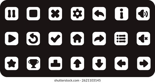 Botões minimalistas bonitos para jogos