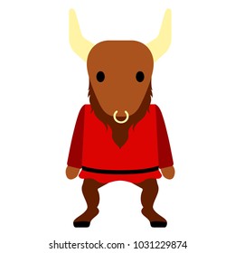 Cute minotaur icon