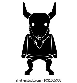 Cute minotaur icon