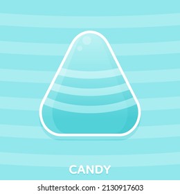 Cute mint colour candy, Vector, Illustration.