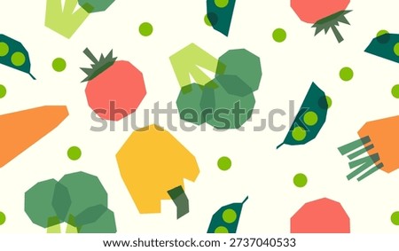 Cute mix vegetables pattern background vector design