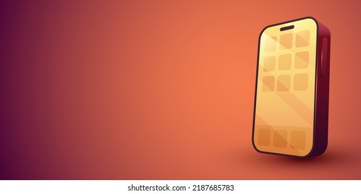 Recortar el fondo del teléfono móvil inteligente. Moderna burla. Ilustración del vector