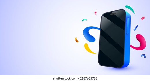 Recortar el fondo del teléfono móvil inteligente. Moderna burla. Ilustración del vector