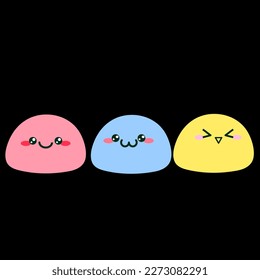 cute mochi. asian food. japanese sweets