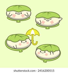 Cute Mochi Cartoon Character Graphics