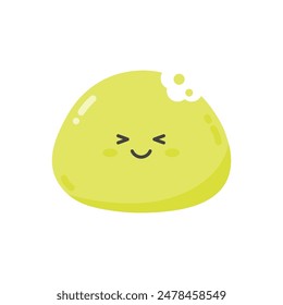 Cute mochi character with kawaii face