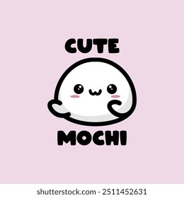 The cute mochi logo is simple and attractive