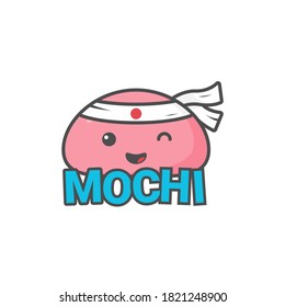 Cute mochi mascot character, vector.