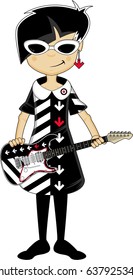 Cute Mod Girl Guitarist