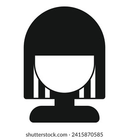 Cute model wig icon simple vector. Trend attractive head. Artist lady