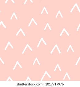 Cute modern abstract pattern in pink and white