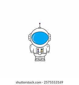 cute and modern astronaut vector illustration, with a simple design and simple colors