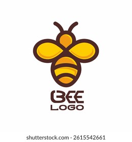 Cute and Modern Bee Logo Design for Business or Honey Brand