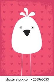 cute and modern bird vector illustration art