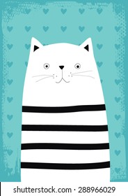 cute and modern cat vector illustration art