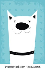 cute and modern dog vector illustration art