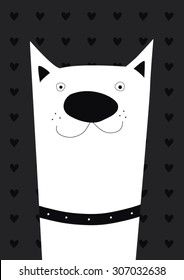 cute and modern dog vector illustration art