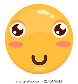 Cute modern Emoji. Joyful, sad and love emoticons. Yellow emotional faces. symbol for your design.