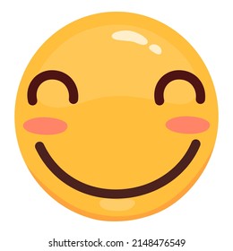 Cute modern Emoji. Joyful, sad and love emoticons. Yellow emotional faces. symbol for your design.