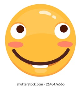 Cute modern Emoji. Joyful, sad and love emoticons. Yellow emotional faces. symbol for your design.