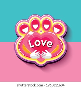 Cute and modern family love logo