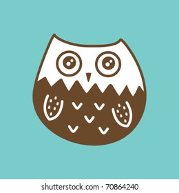 cute modern owl doodle