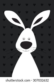 cute and modern rabbit vector illustration art