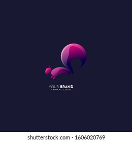 cute and modern squirrel logo