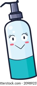 Cute moisturizer bottle cartoon character