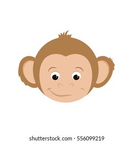 cute mokey cartoon icon vector illustration graphic design