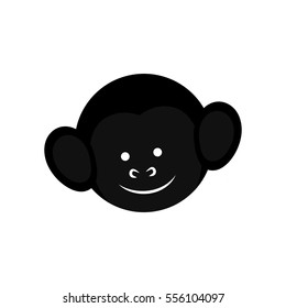 cute mokey cartoon icon vector illustration graphic design