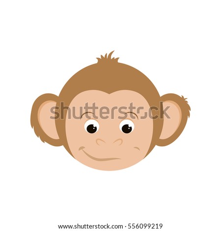 cute mokey cartoon icon vector illustration graphic design