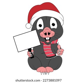 cute mole animal cartoon graphic
