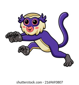 Cute mona monkey cartoon running