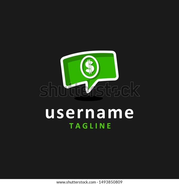 cute money logo\
design inspiration . social money logo design . dollar chat logo\
design template . money\
talk